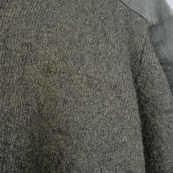 Beretta Men’s Quarter-Zip Wool Blend Sweater Size L Olive Green Luxury Italy - Picture 4 of 5